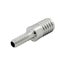 Splicer: 1/4" Barb x 1/2" Barb (Stainless)