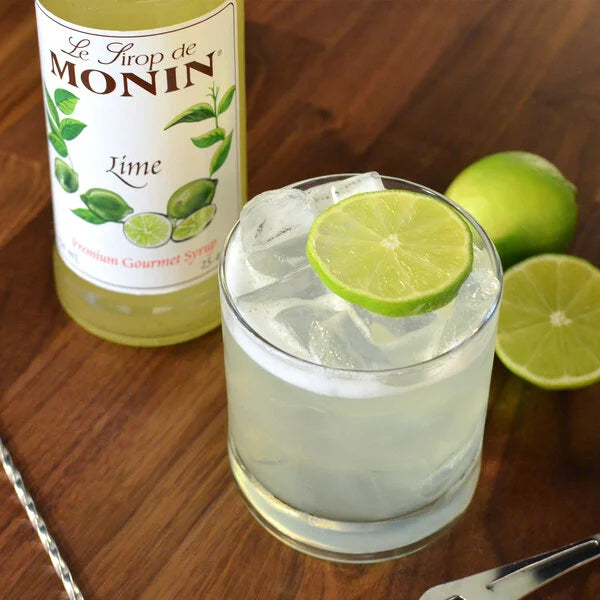 Monin: Premium Lime Flavoring Syrup - 750 ml.