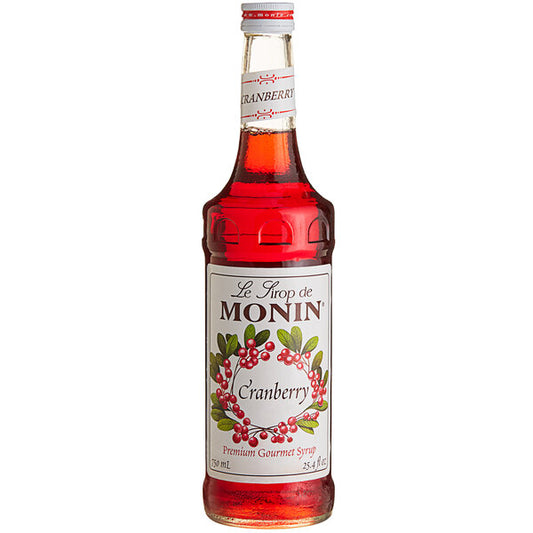 Monin: Premium Cranberry Flavoring Syrup - 750 ml.