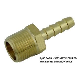 3/8" Barb - 1/2" MPT Brass