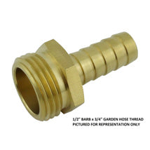 1/2" Barb to 3/4" MPT Garden Hose