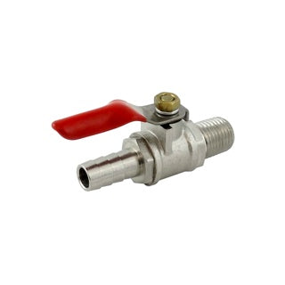 Gas Ball Valve: 1/4" MPT x 3/8" Barb