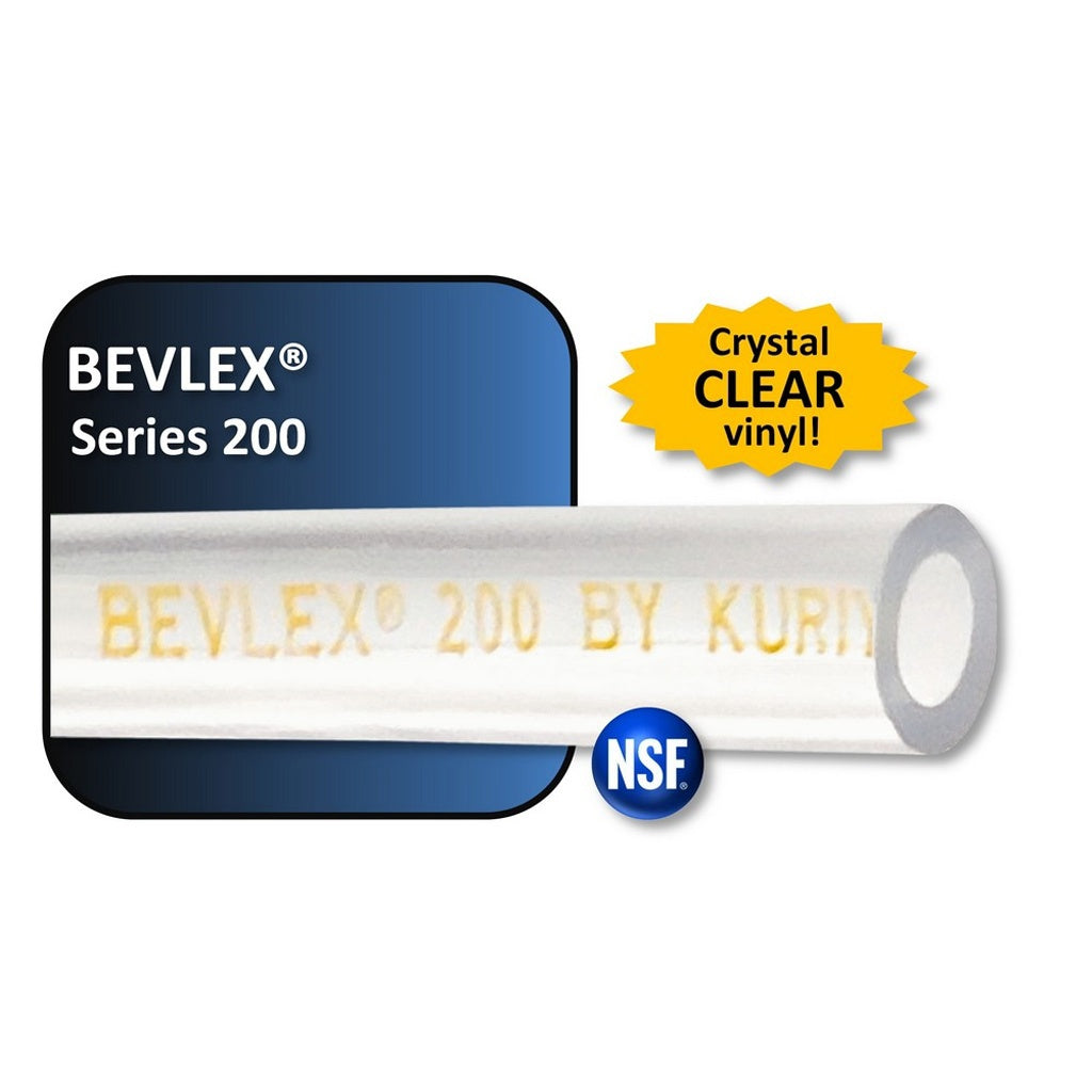 3/8 in. (I.D.) x 5/8 in. (O.D.) Bevlex PVC: Clear Gas Line Tubing