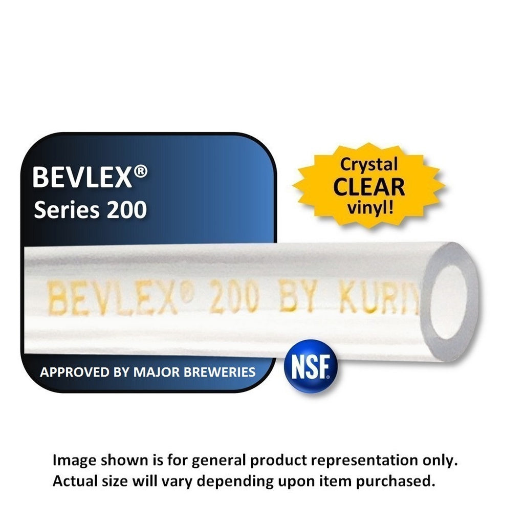 1/2 in. (I.D.) x 3/4 in. (O.D.) Bevlex PVC: Clear Gas Line Tubing