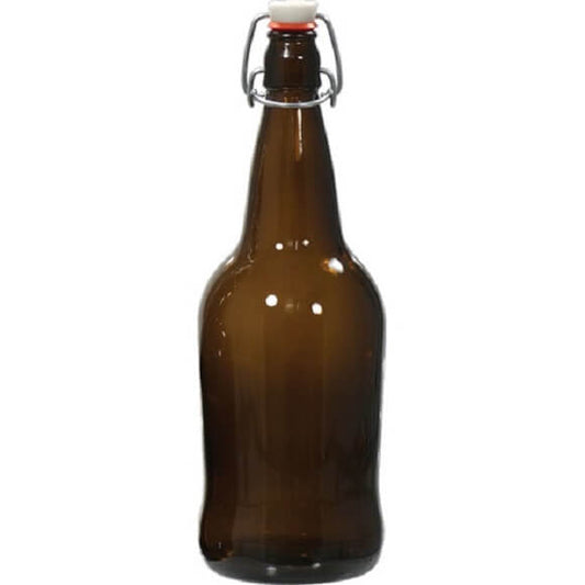 1 Liter Amber Flip Top Bottles