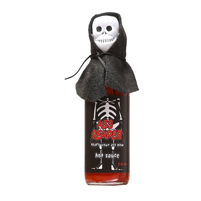 Ass Reaper Hot Sauce with Skull Cap and Cape (Heat Rating: 10)