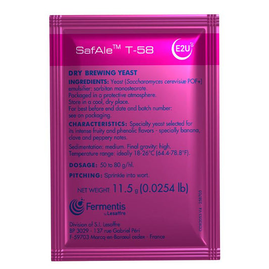 Fermentis Yeast: Safbrew T-58 Ale Belgian Dry Yeast