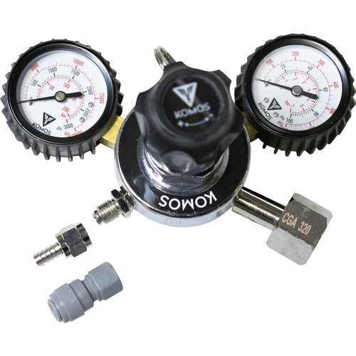 KOMOS® CO2 Regulator: 0-60 PSI/ 1/4" Flare