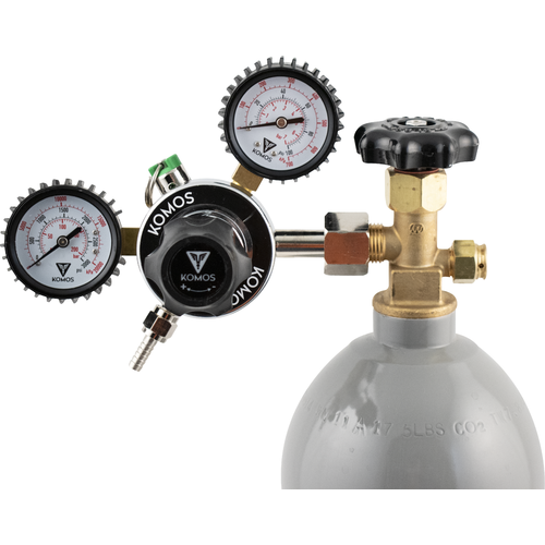 KOMOS® CO2 Regulator: 0-60 PSI/ 1/4" Flare