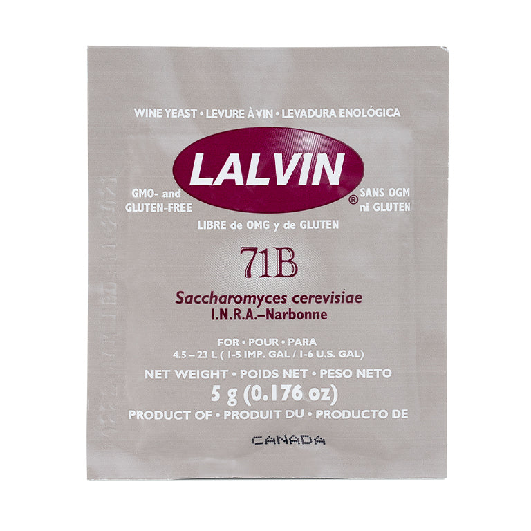 Lalvin Dry Yeast: 71B-1122 Wine Yeast - 5 grams