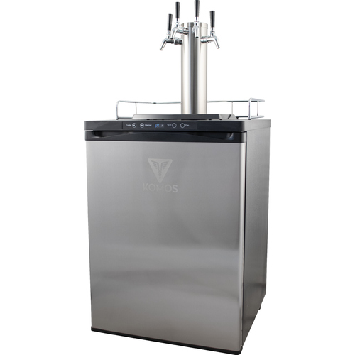 KOMOS® Kegerator with Intertap® Stainless Steel Faucets: 4 Faucet