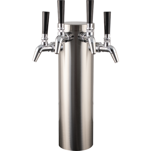 KOMOS® Stainless Draft Tower With Intertap® Faucets: 4 Faucets (w/ Duotight Fittings)