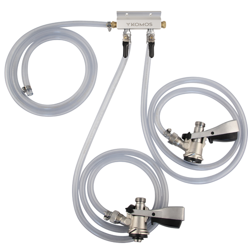 KOMOS® Jockey Box Connection Kit: 2 Faucet (Sanke Coupler)