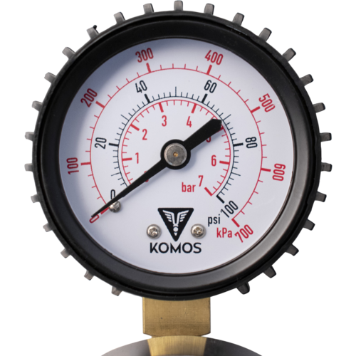 KOMOS® Dual Body (Double) CO2 Regulator: 0-60 PSI/ 1/4" Flare