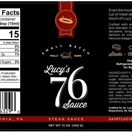 St. Lucifer Foods Co. Lucy's 76 Sauce (Steak Sauce)