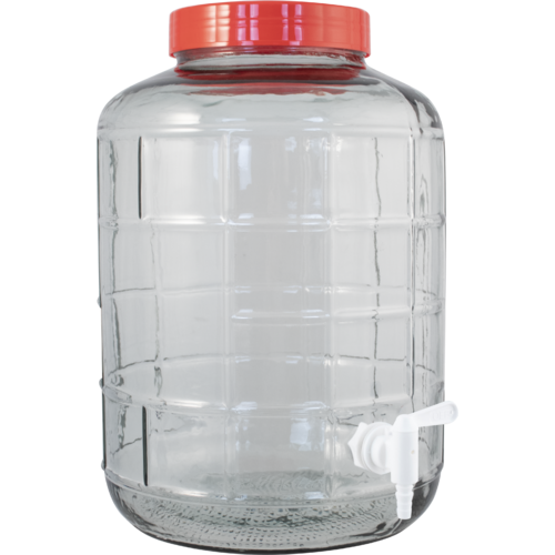 Wide Mouth Glass Carboy Ported w/ Spigot: 1.3 Gallon