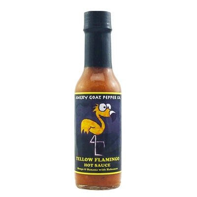 Angry Goat Pepper Co. Yellow Flamingo Hot Sauce (Heat Rating: 4)