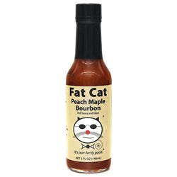 Fat Cat Peach Maple Bourbon Hot Sauce and Glaze (Heat Rating: 5)